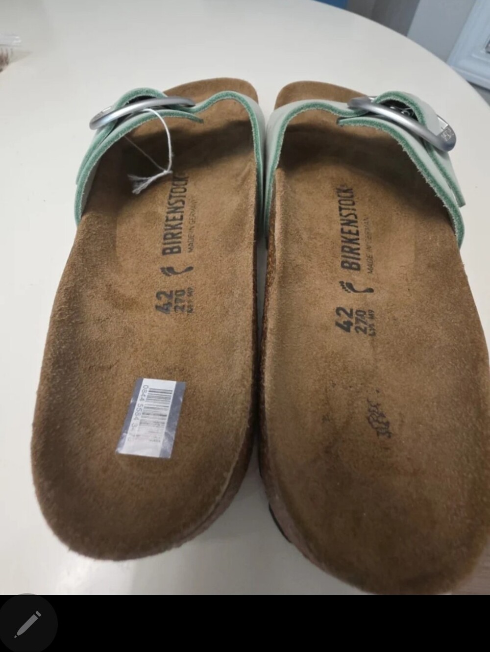Birkenstock Madrid Big Buckle Pure Sage Nubuck Sandals 42 / 11-11.5 - Picture 6 of 6